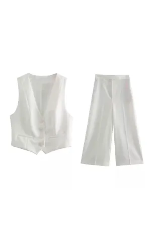 ' Robert' Cropped Tank & High-Waist Wide-Leg Pants (Sold Separately)