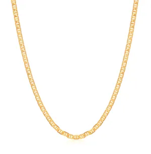 18K Gold Plated 3mm Flat Mariner Necklace