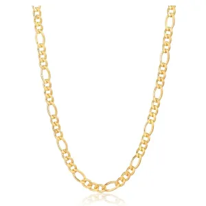 18K Gold Plated 4.5mm Figaro Chain Necklace