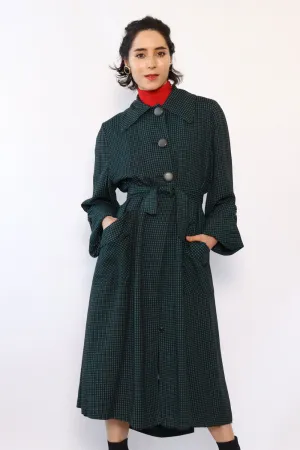 1940s Checkered Gabardine Jacket M/L