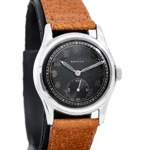 1950's Vintage Zenith Military-Style Watch in Stainless Steel (# 14823)