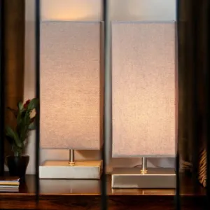 2 Pack Silver Touch Table Lamps