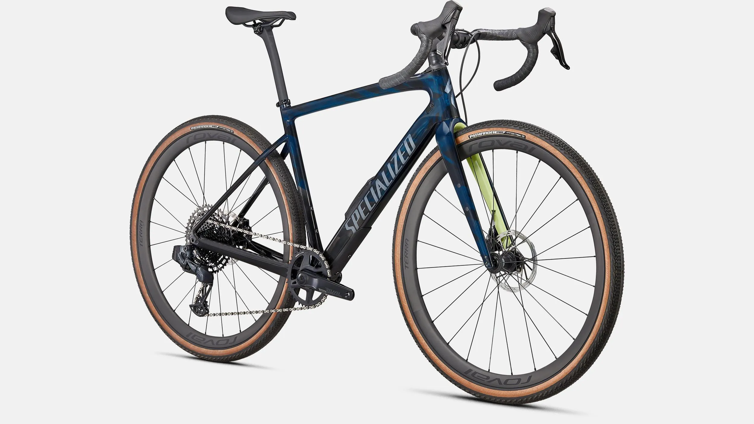 2022 Specialized Diverge Expert 700c Carbon Gravel Bike - 56cm, Gloss Teal Tint/Carbon/Limestone/Wild