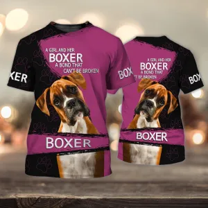 3D Dog T Shirts, Boxer Lover All Over Print T-Shirt, Gift For Pet Loves