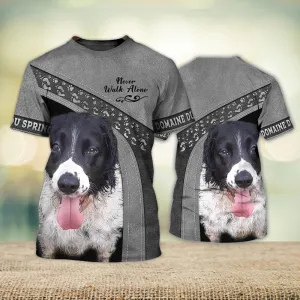 3D Dog T Shirts, Domaine Du Springer Never Walk Alone All Over Print T-Shirt, Gift For Pet Loves