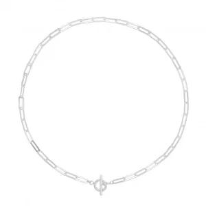 Acotis Silver Necklace Paper Clip G3385