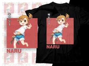 Adorable Anime Naru Running Graphic Png Digital Download