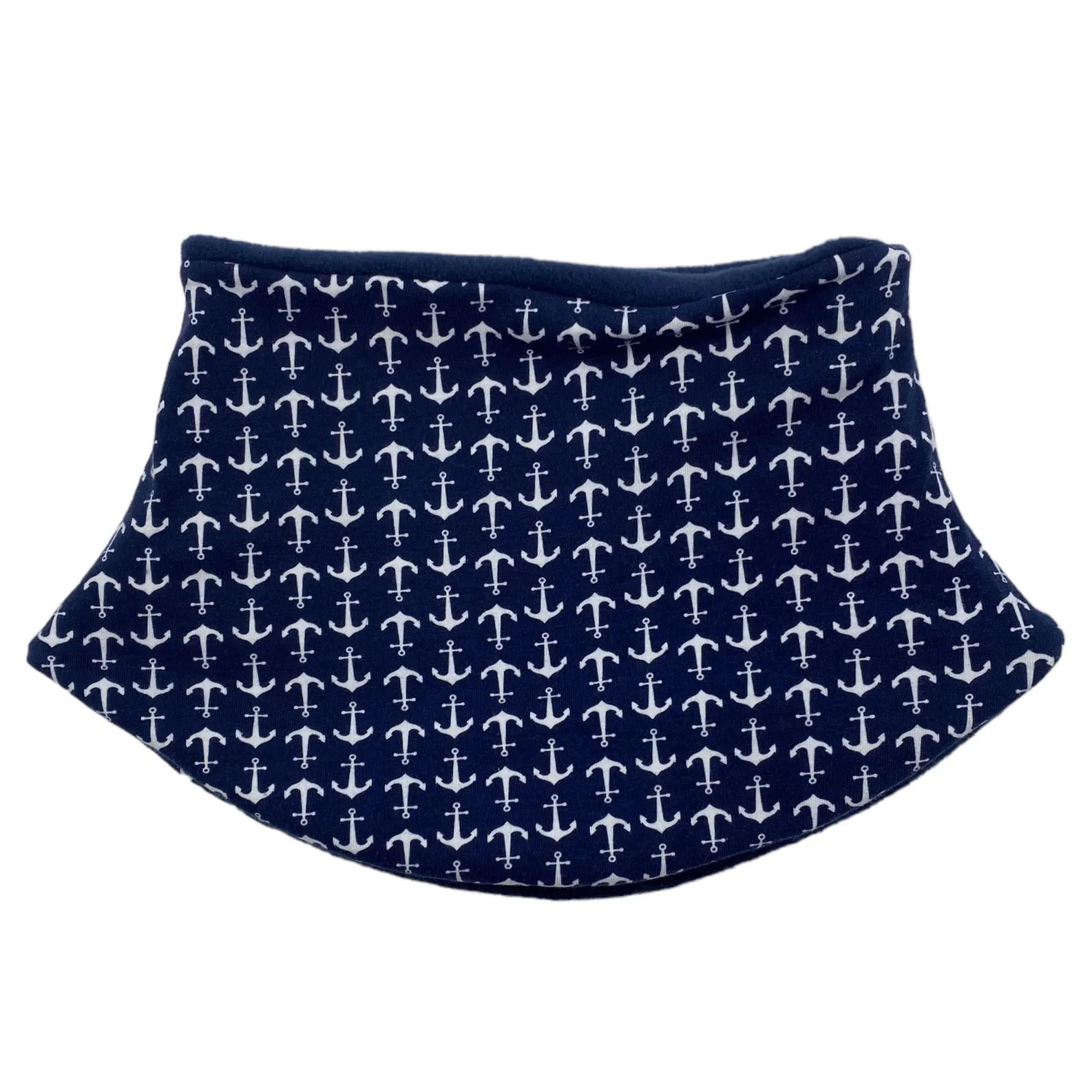 Adult Handmade Neck Warmer Anchors on Navy