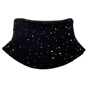 Adult Handmade Neck Warmer Gold on Black