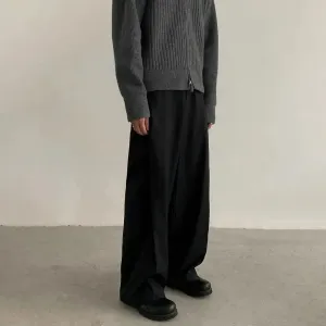 Aidase Mens Trousers Maillard Casual Business Pants Spring Autumn Office Retro British Elegant Straight Trousers Men'S Wear 2024