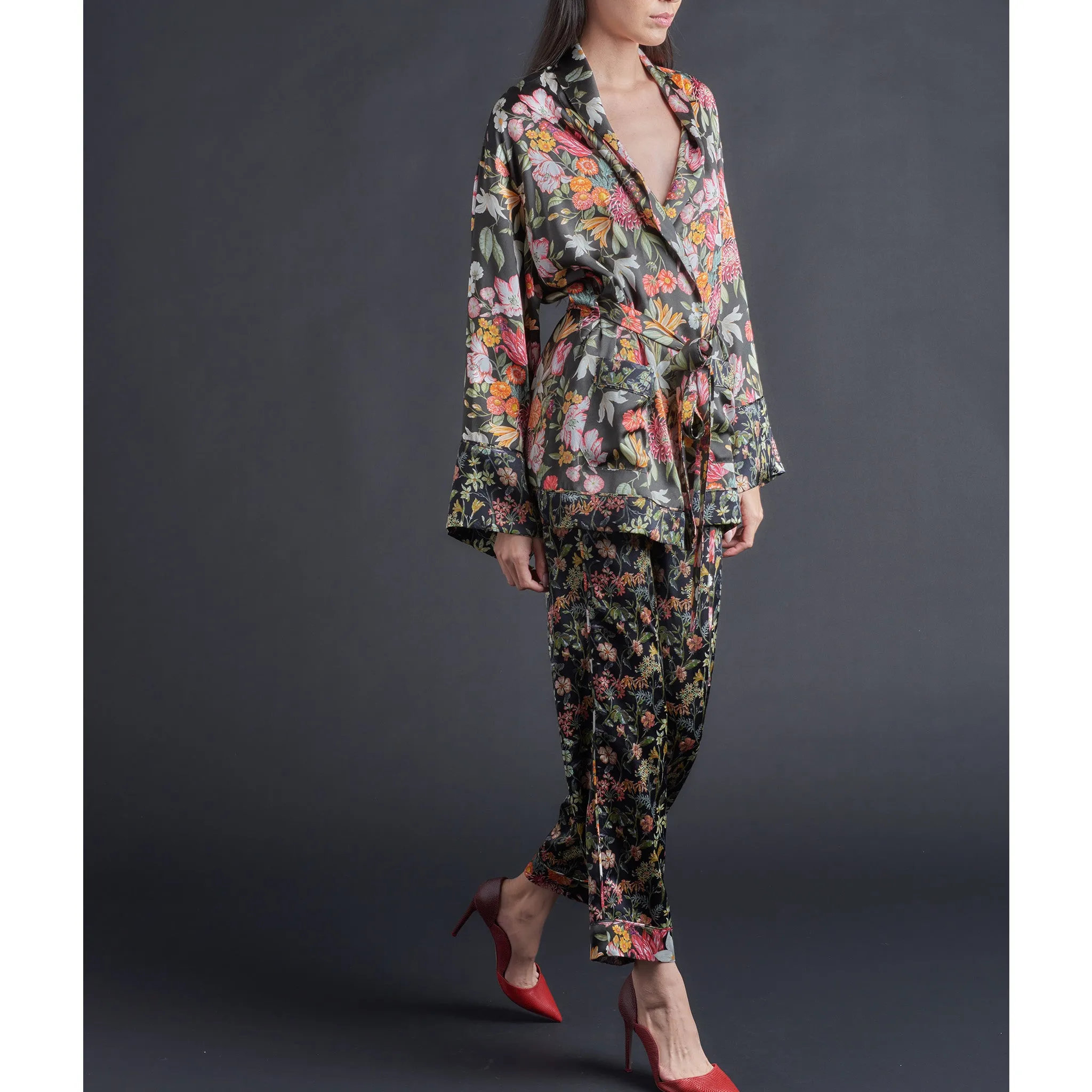 Albertina Jacket in Liberty Print Silk Charmeuse