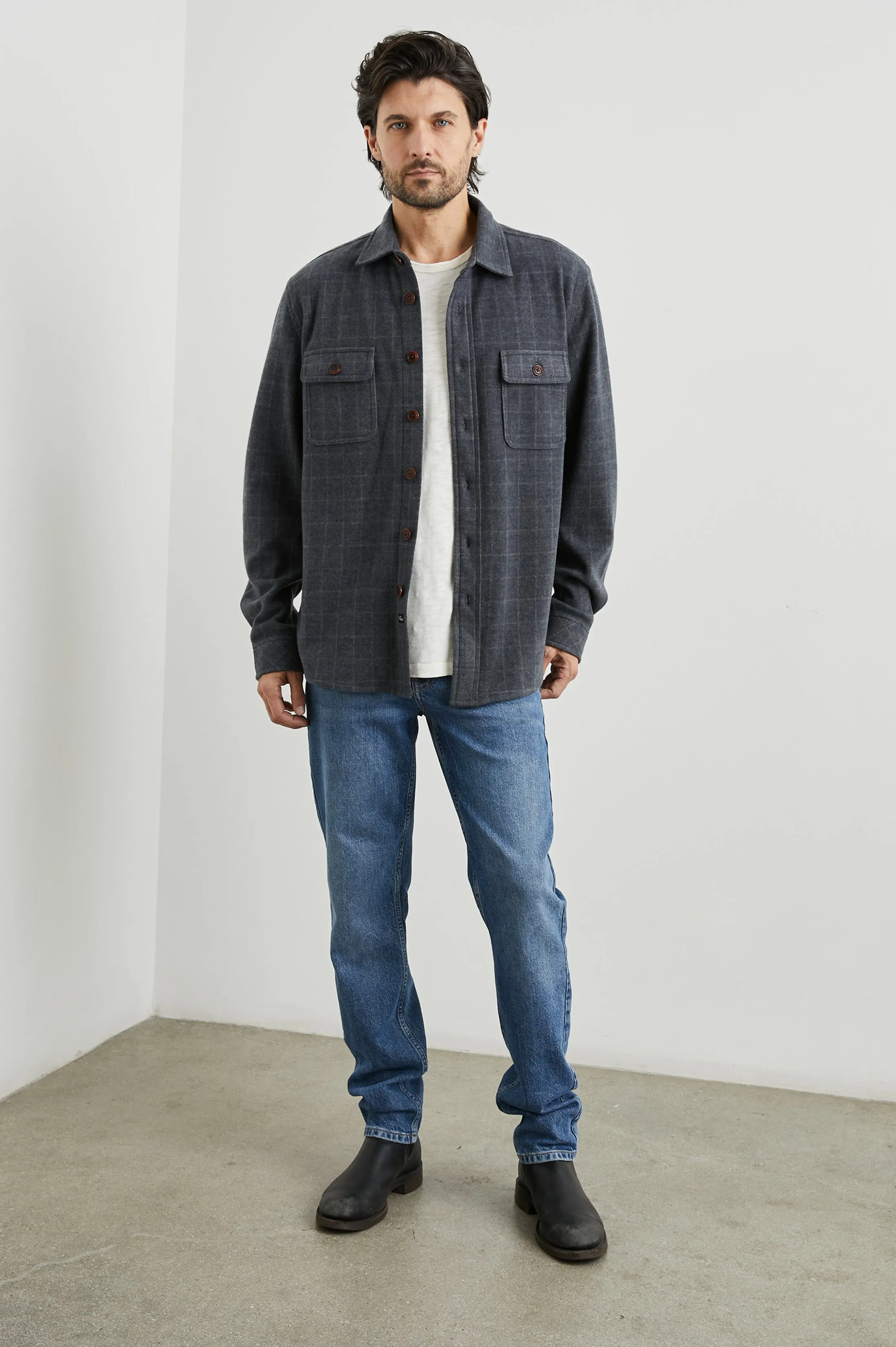 ALDER SHIRT - NAVY JASPE CHECK