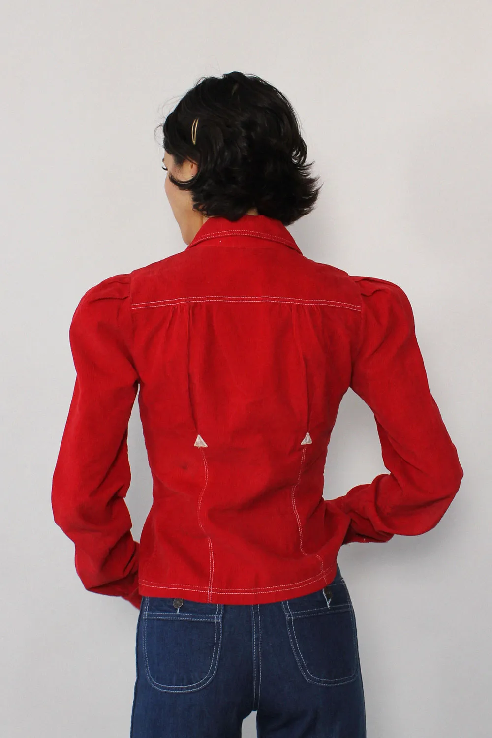 Alley Cat Red Corduroy Jacket XS/S