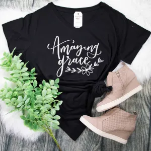 Amazing Grace V-Neck Curvy Tee
