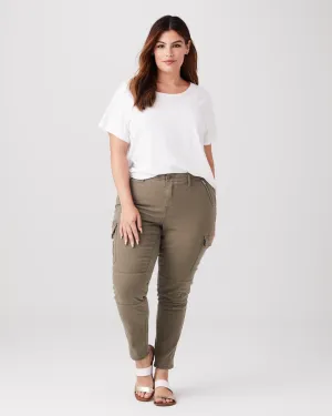 Amber Skinny Cargo Jeans | Olive Green