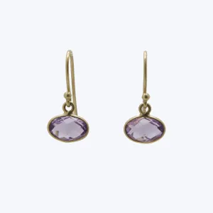 Amethyst Oval Earrings