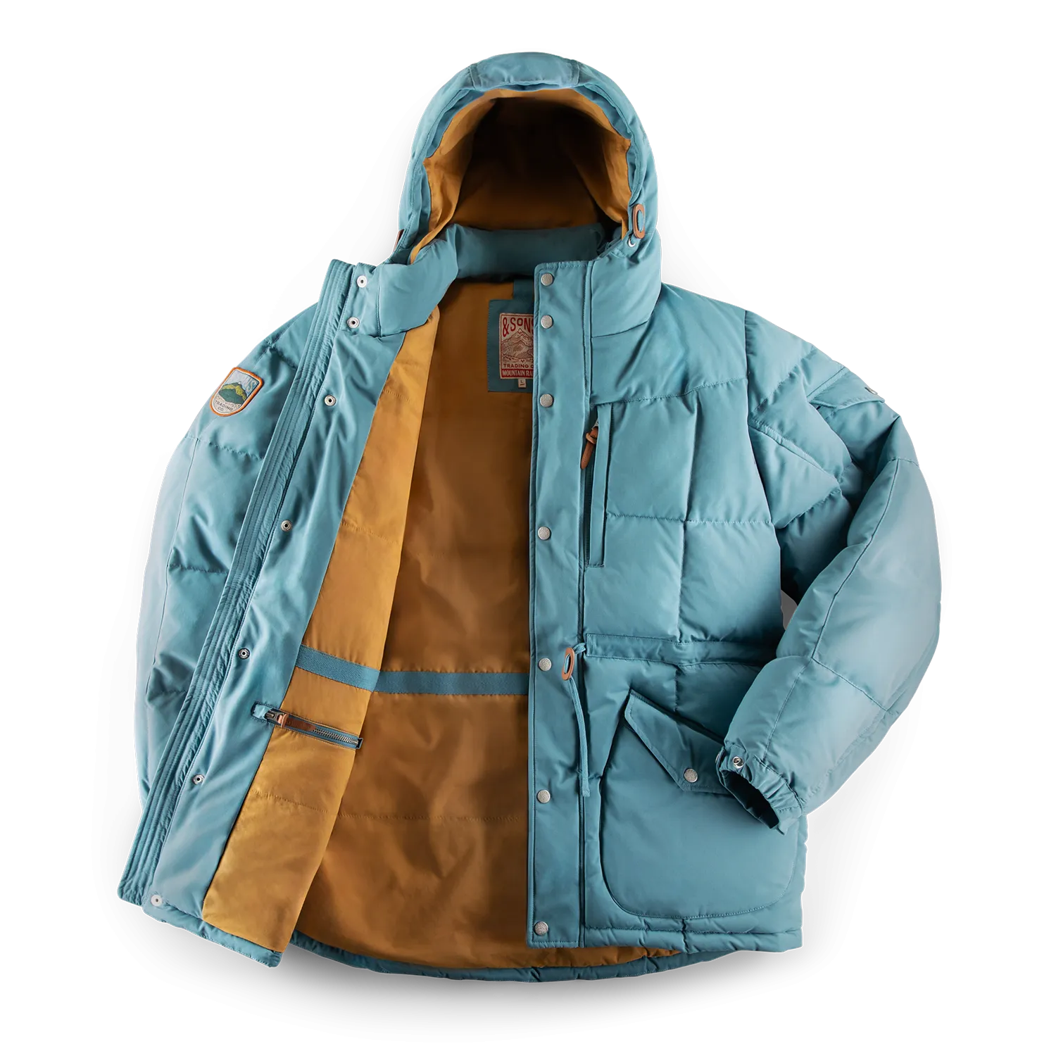 &SONS Bonnington Puffer Jacket Blue