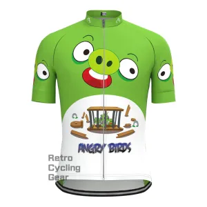 Angry Birds Green Short Sleeves Cycling Jersey