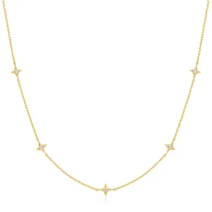 Ania Haie Gold Stars Station Necklace