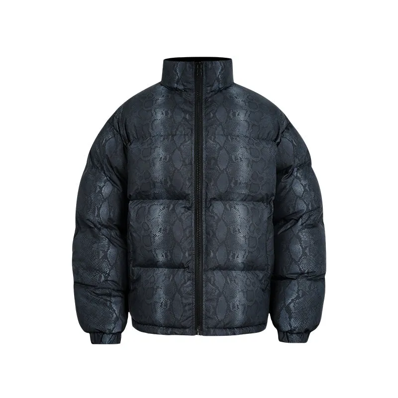 ANTIDOTE Snake Print Down Jacket