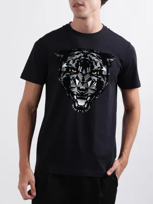 Antony Morato Blue Animal Print Regular Fit T-Shirt