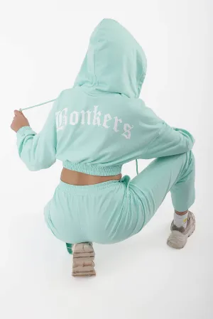 Aqua Cropped Hoodie