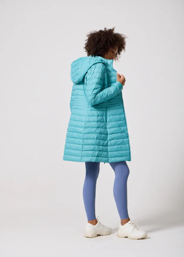 Aqua Duck Down Puffer Coat