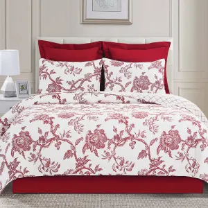 Arcadia Crimson Quilt Set