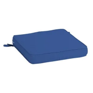 Arden 20"x20" ProFoam EverTru Acrylic Outdoor Dining Chair Cushion Lapis Blue: