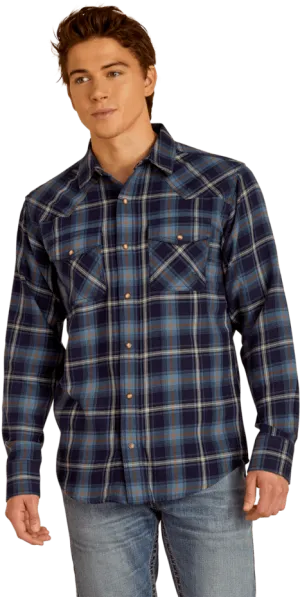 Ariat Men's Blue Hugo Retro Fit Shirt