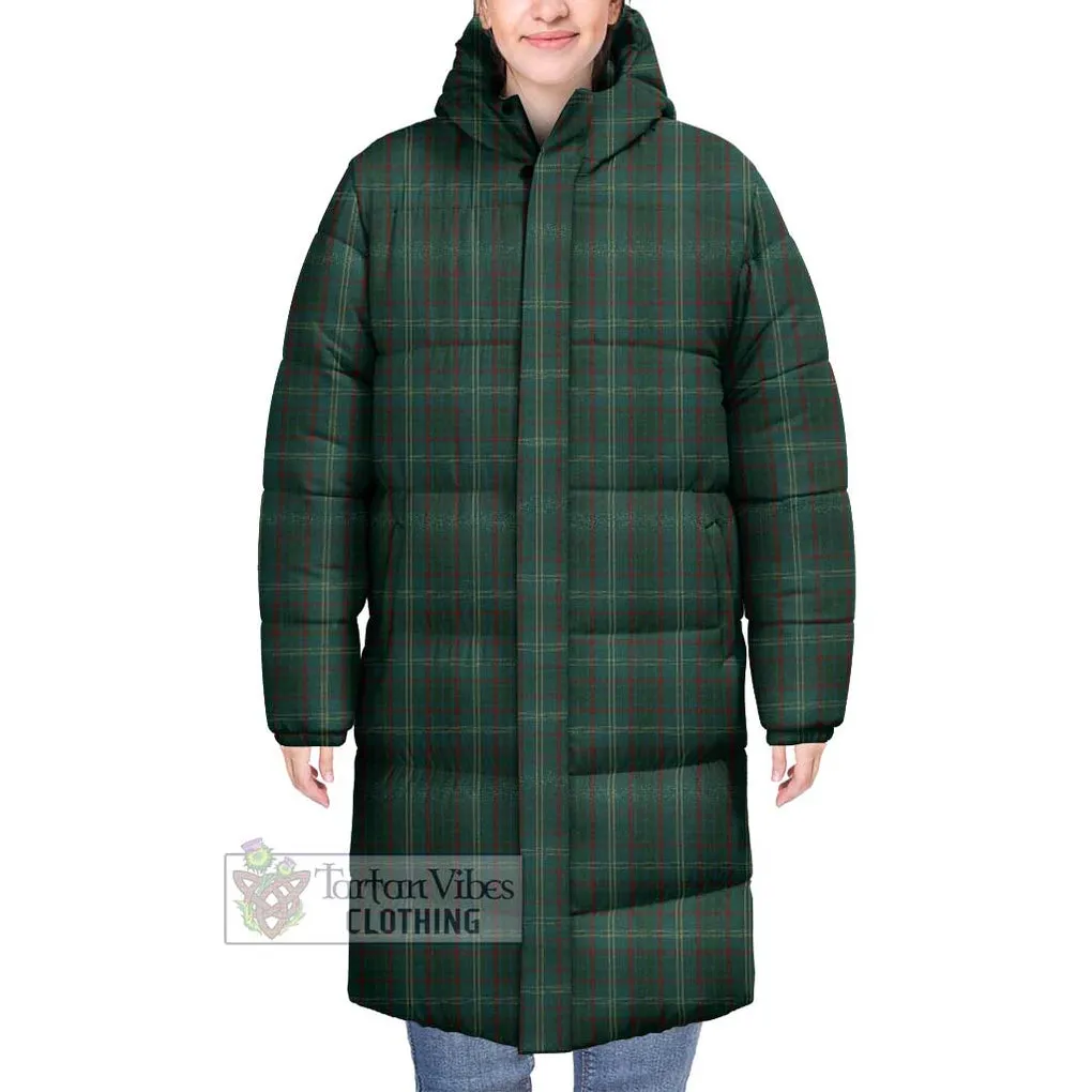 Armagh County Ireland Tartan Long Down Jacket