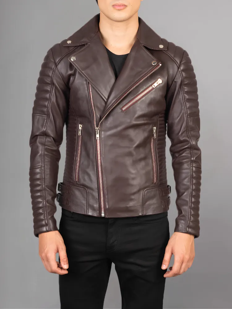 Armand Black Leather Biker Jacket