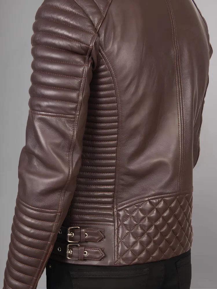 Armand Black Leather Biker Jacket