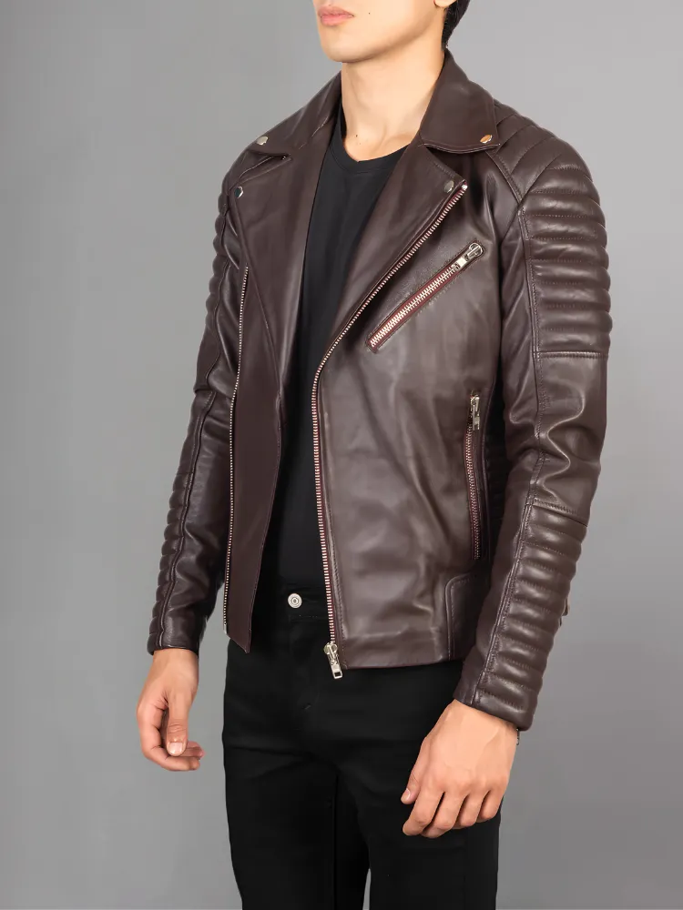 Armand Black Leather Biker Jacket