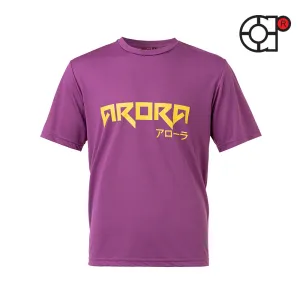 ARORA SHORT SLEEVE MICROFIBER LOGO TEE (PURPLE)