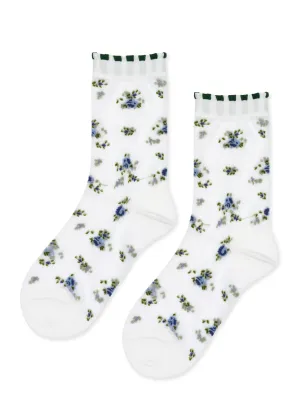 Ashley Floral Sheer Crew