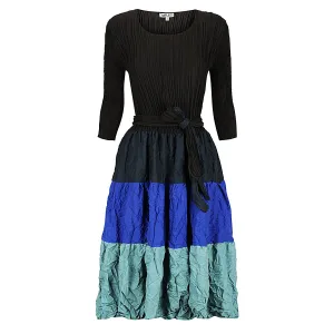 AW24 NEW | Multi 3/4 Sleeve Frill Dress | Alquema