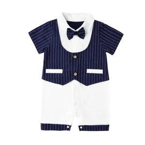 Baby Boy Gentleman Suit-Like Jumpsuit