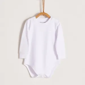 Babycottons Pima Colors Long Sleeve Bodysuit White