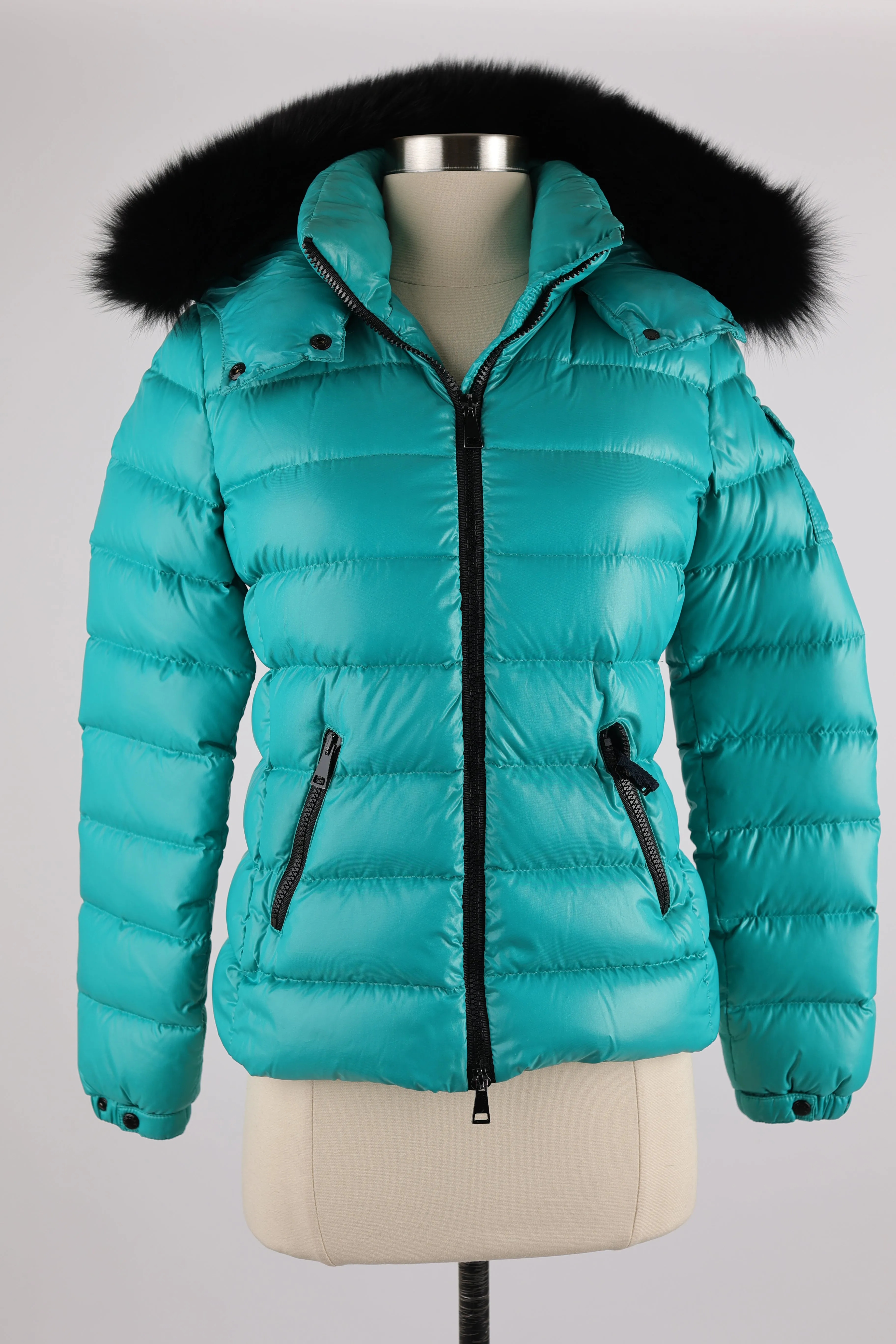 Badyfur Quilted Down Jacket w/ Fur Hood