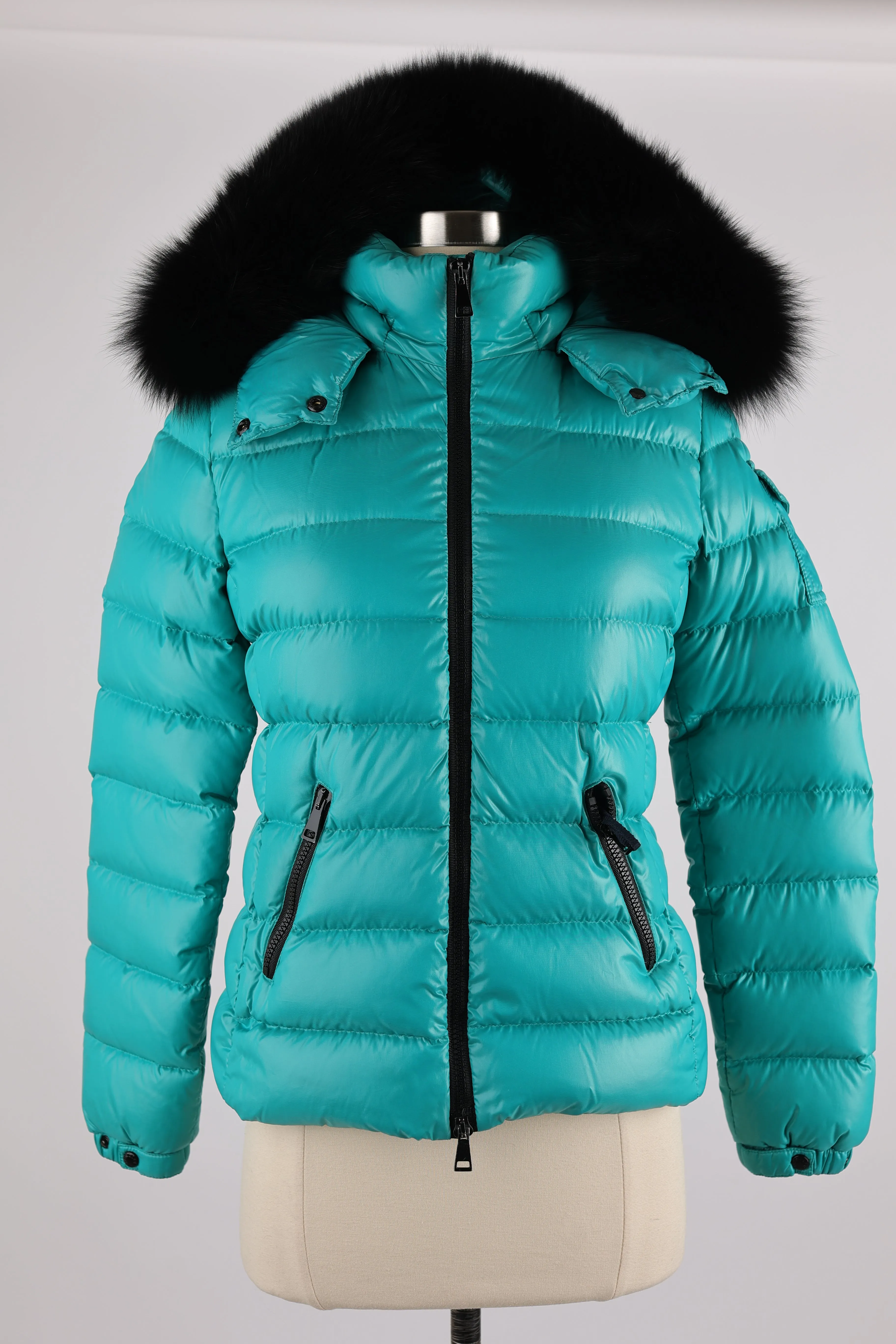 Badyfur Quilted Down Jacket w/ Fur Hood