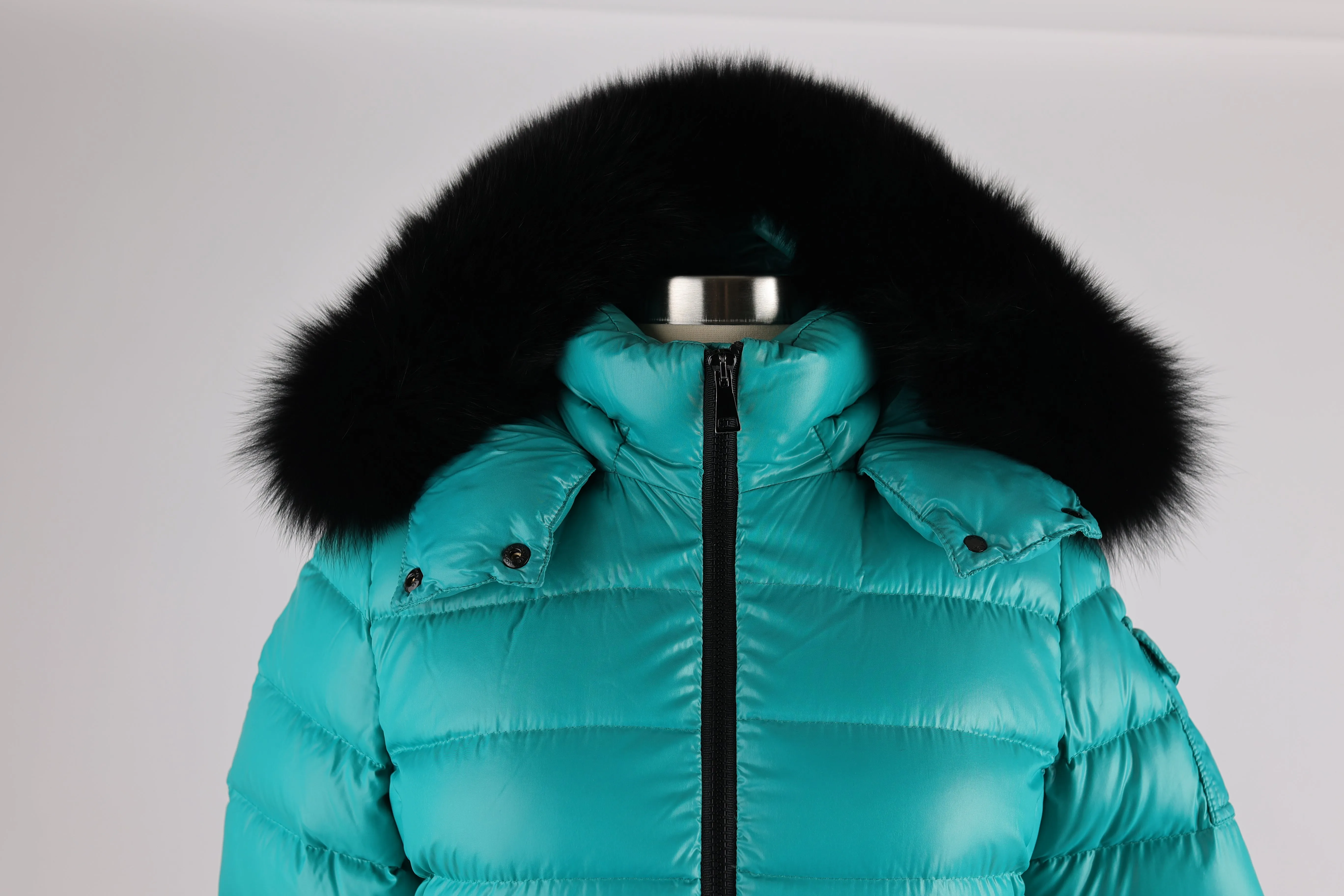 Badyfur Quilted Down Jacket w/ Fur Hood