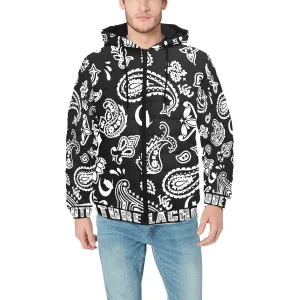 BANDANA PAISLEY Men's Padded Hooded Jacket