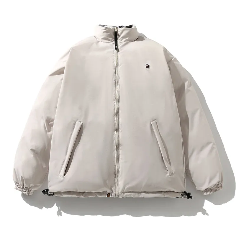 BAPE ABC Camo Reversible Down Jacket Grey