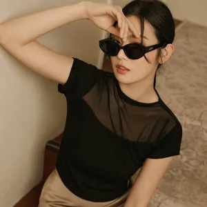 Basic Sexy Soft Ribbed Cotton Short Sleeve