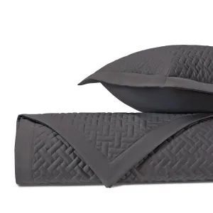 Basketweave Quilted Grisaglia Gray by Home Treasures