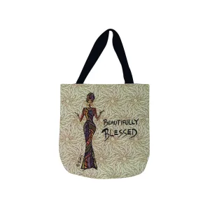 Beautifully Blessed Woven Tote Bag