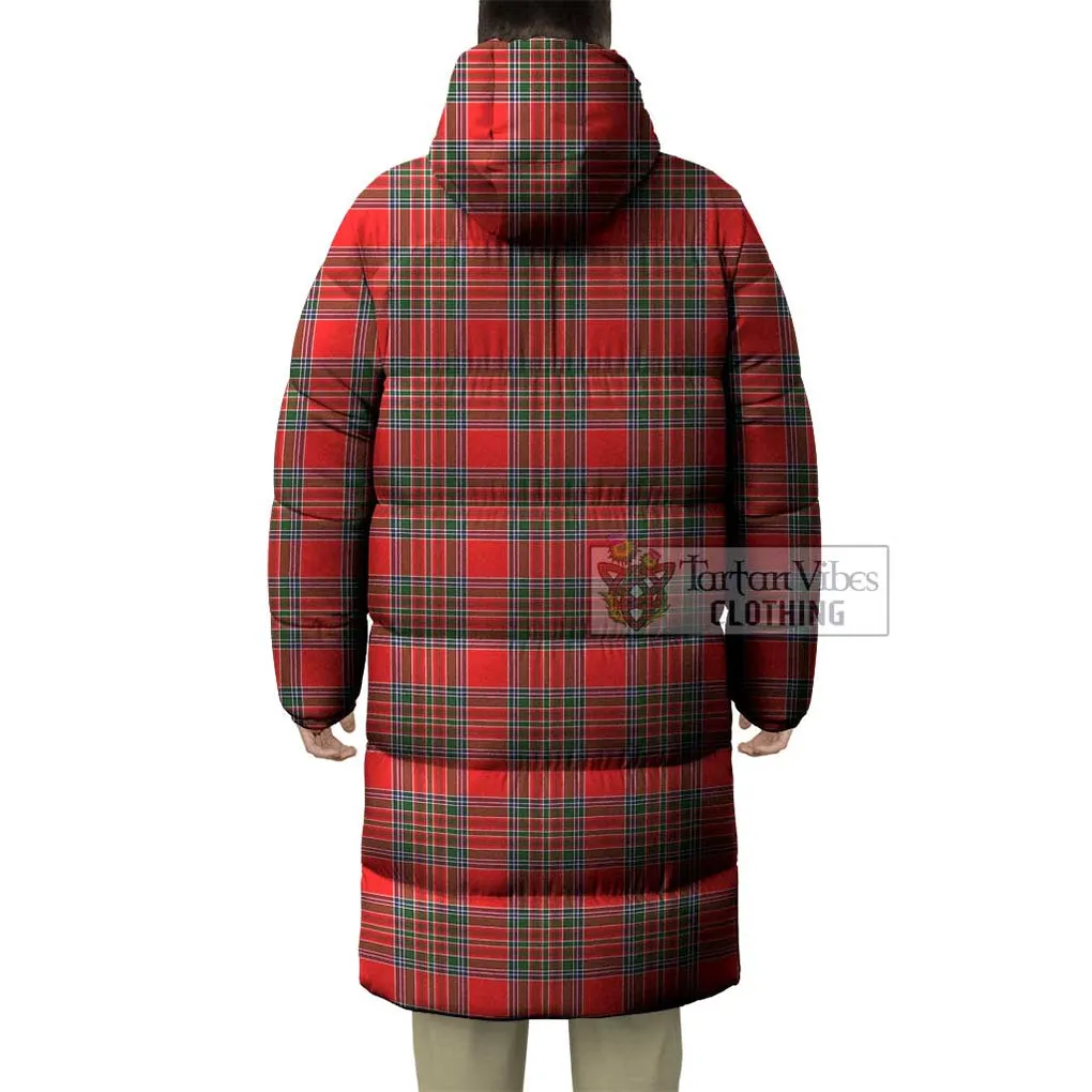 Binning Tartan Long Down Jacket