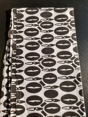 Black and White African Ankara Fabric