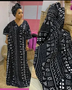 Black and White Tribal African Ankara Fabric
